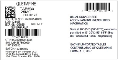 Label (47335 Quetiapine 25mg)